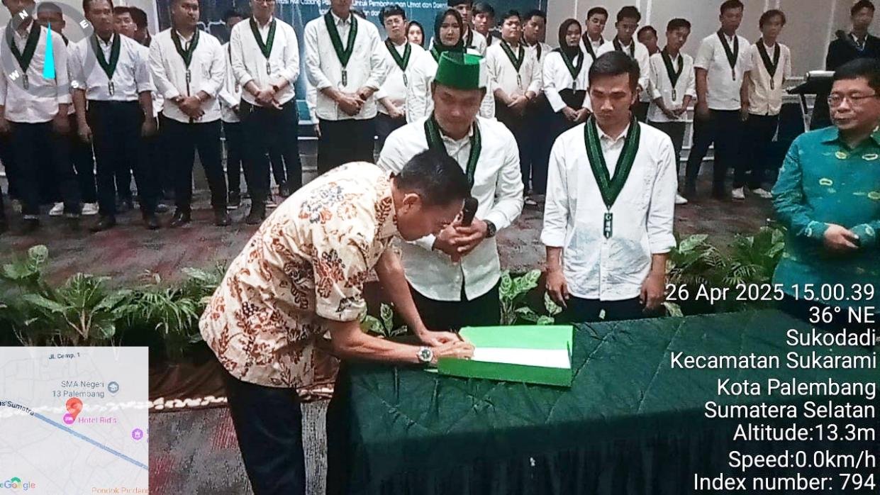 Bayu Pratama Resmi Dilantik sebagai Ketua HMI Cabang Palembang Periode 2025–2026