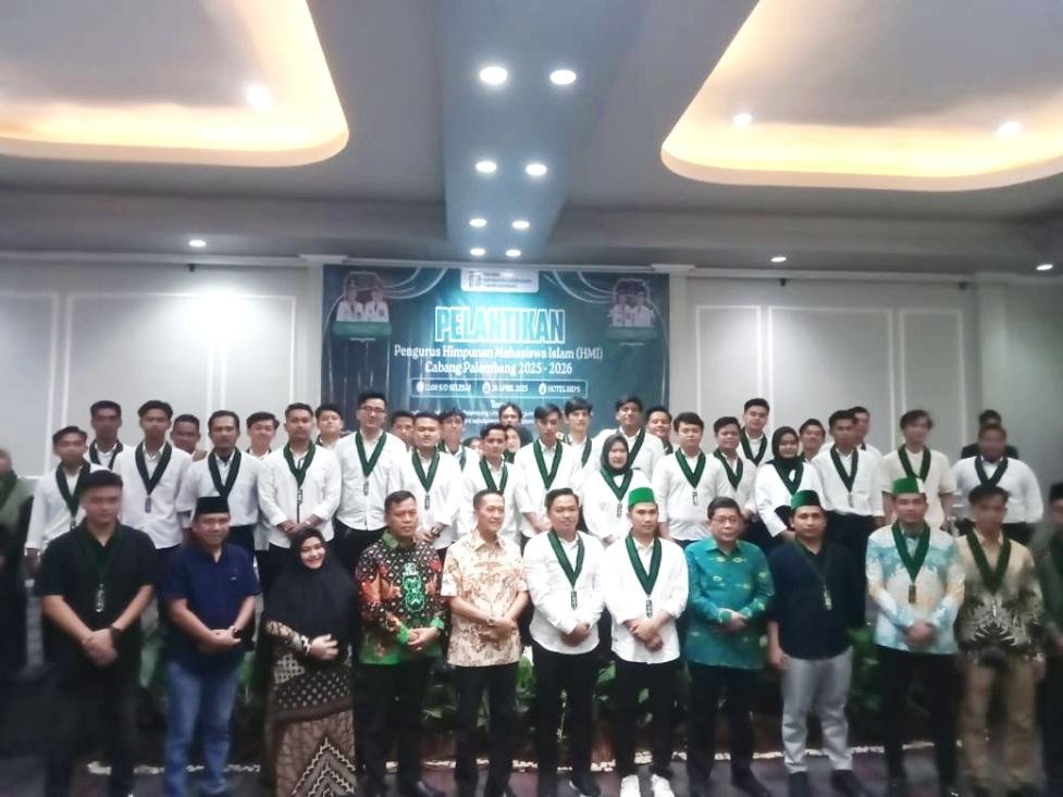 Updaterakyat - Bayu Pratama Resmi Dilantik sebagai Ketua HMI Cabang Palembang Periode 2025–2026