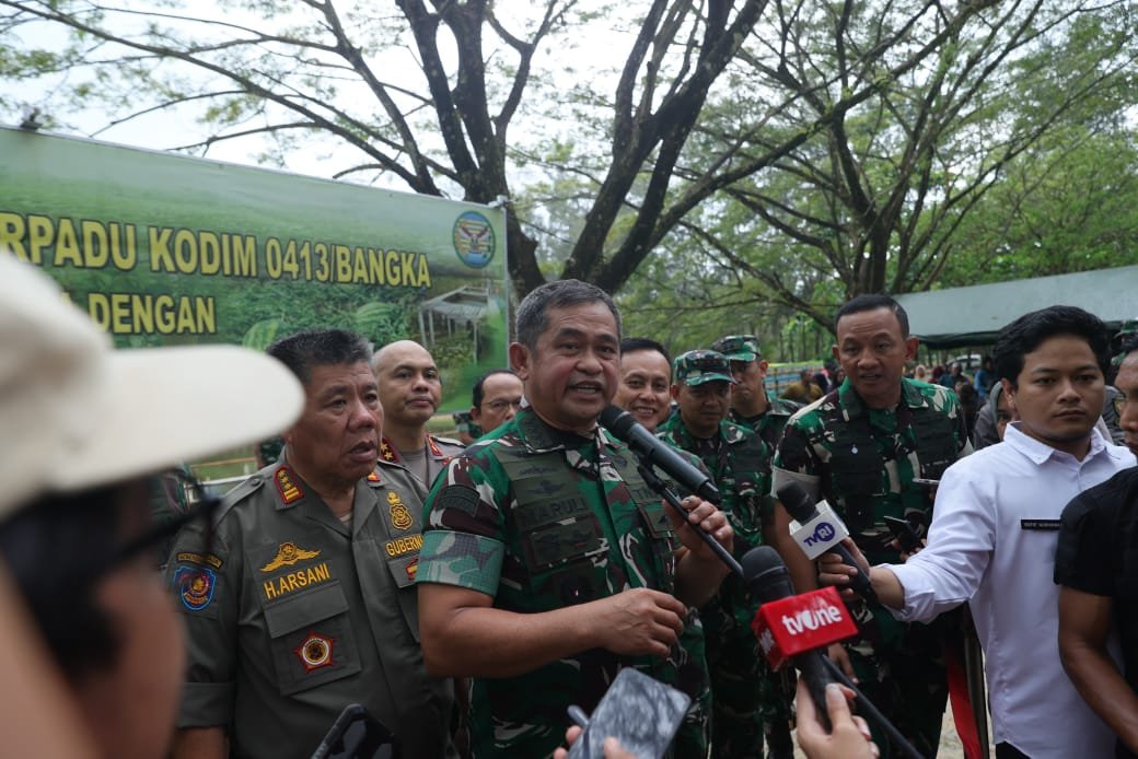 Kasad Apresiasi Inovasi Ketahanan Pangan di Bangka Botanical Garden