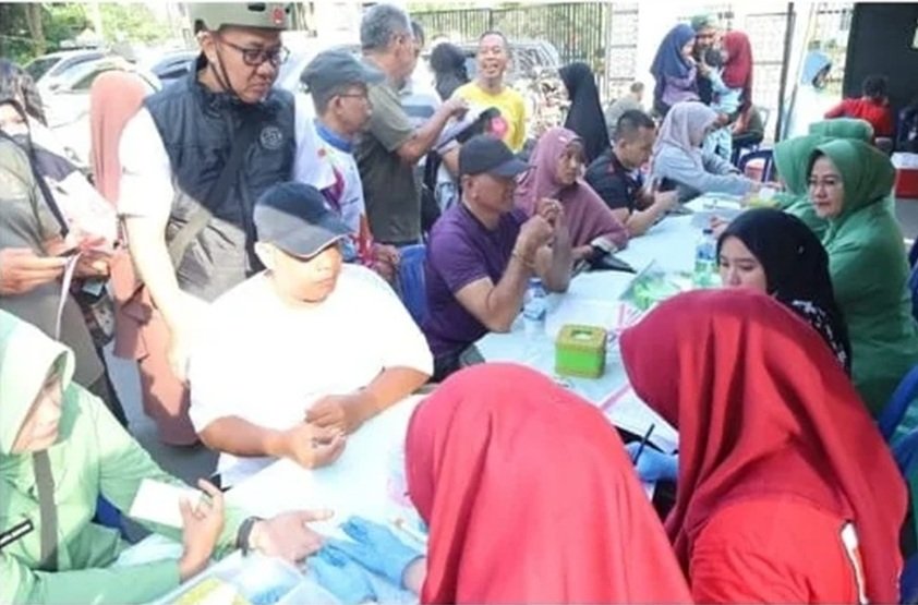 Rayakan HUT ke-80 Persit, Kodim 0418/Palembang Gelar Donor Darah di Kambang Iwak