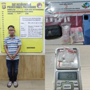 Polrestabes Palembang Bongkar Dua Kasus Sabu dalam Sehari